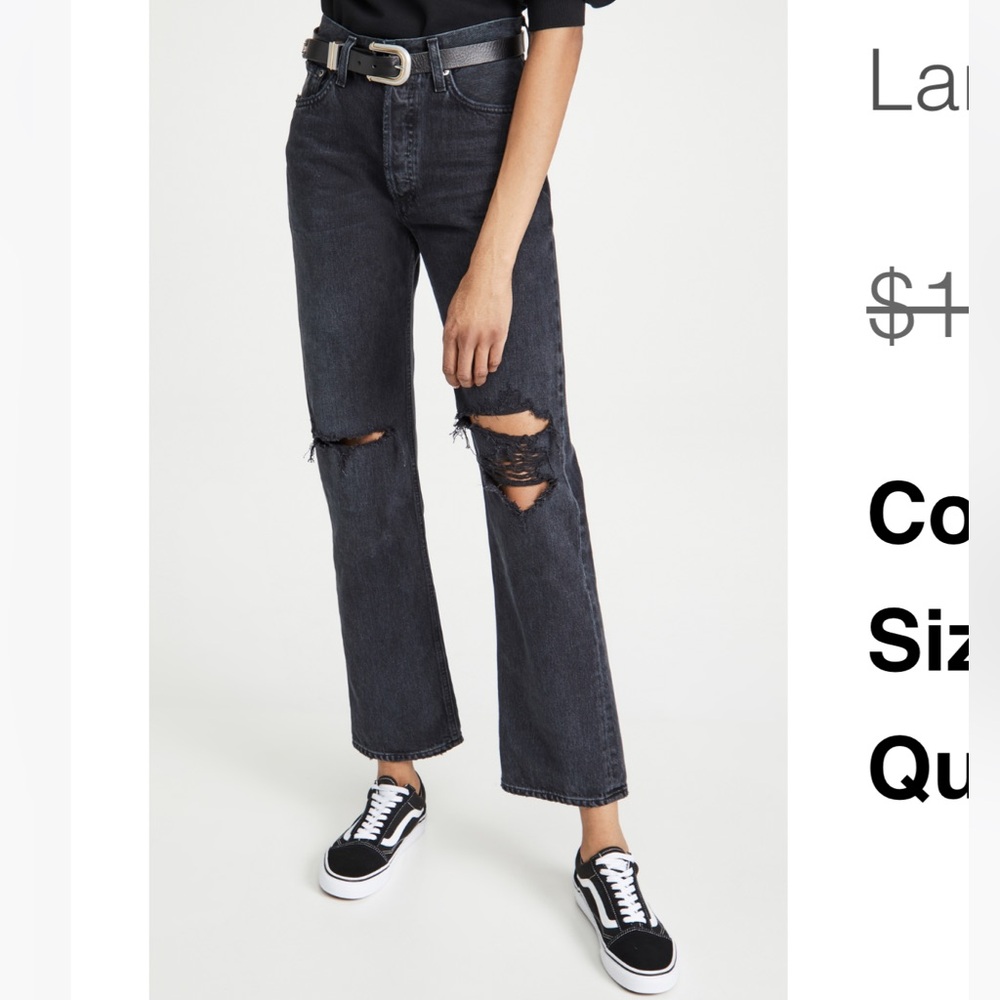 AGOLDE Lana Mid Rise Straight Jeans - Color: Disorder